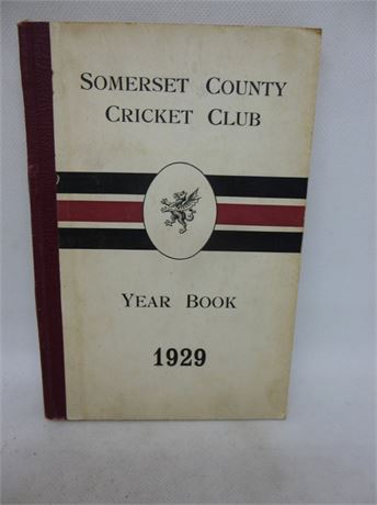 SOMERSET CCC YEAR BOOK 1929.NEAR FINE