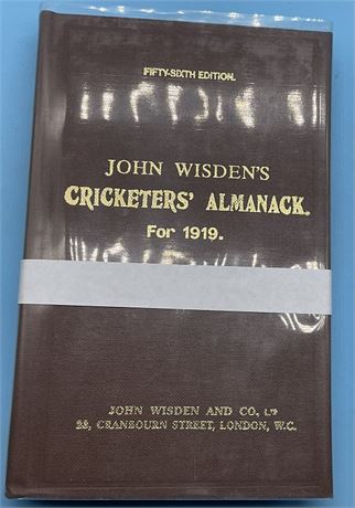 1919 Hardback Reprint - Numbered 10 of 100 Unopened
