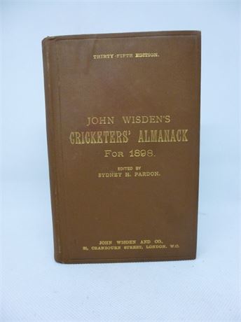 1898 Wisden Original Hardback - FINE condition