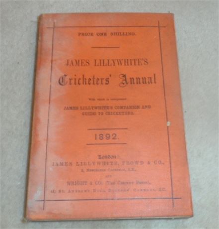 Lillywhite Annual for 1892