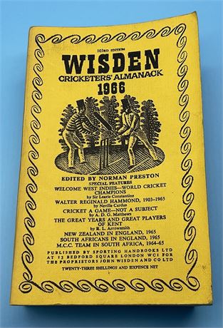 1966 Linen Cloth Wisden