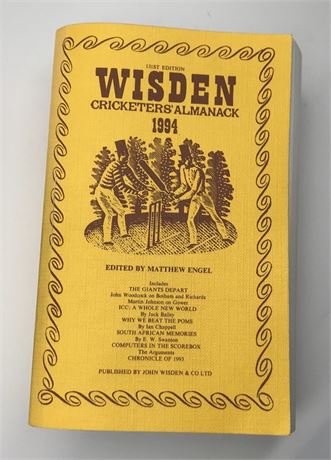 1994 Linen Cloth Wisden - Just a Fiver!