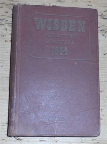 1944 Wisden - Original Hardback - Spine Discoloured