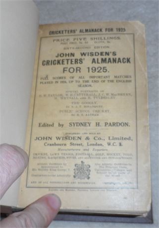 1925 Wisden : Rebound with Covers - 25% OFF!