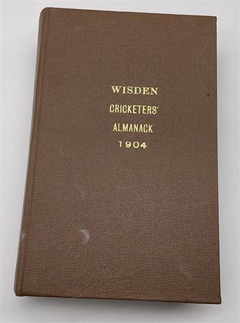 1904 Wisden Rebind with Front Cover - Perfect for Strategy1.