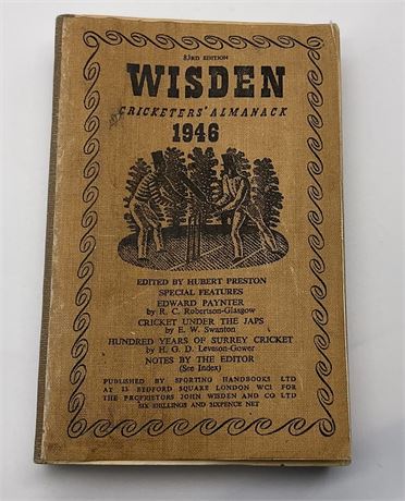 1946 Linen Cloth Wisden - Respined