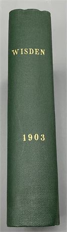 1903 Wisden - Rebound with Rear Cover - From Robin Marlar
