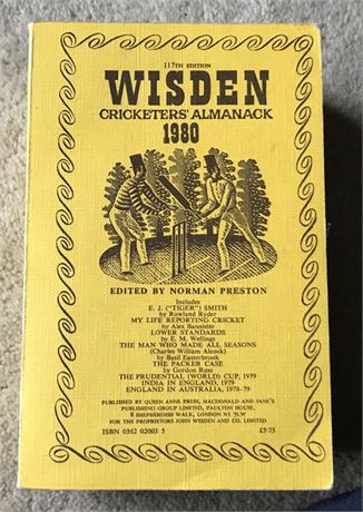 1980 Linen Cloth Wisden