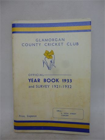 GLAMORGAN CCC YEARBOOKS .COMPLETE RUN 1933-2022