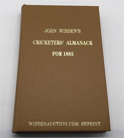 New: Facsimile Wisden for 1885 - Numbered