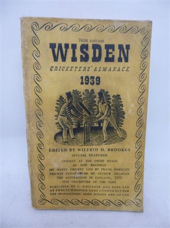 1939 Wisden Original Wrappers VERY GOOD Condition