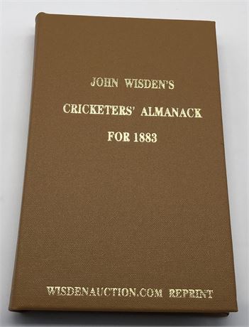 New: Facsimile Wisden for 1883 - Numbered