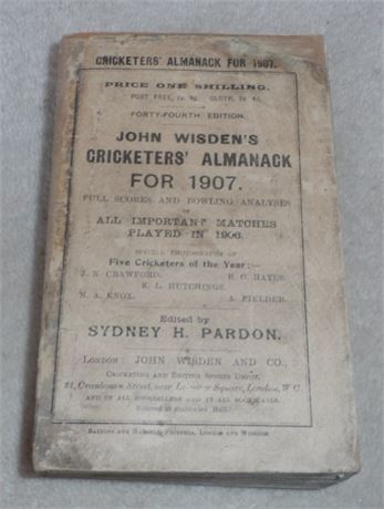1907 Original Paperback Wisden