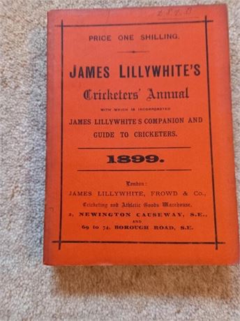1899 James Lillywhite's Cricketers' Annual