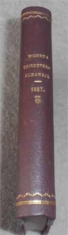 1887 Wisden Rebind without Covers. VG.