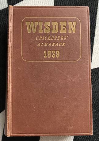 1939 Wisden Original Hardback