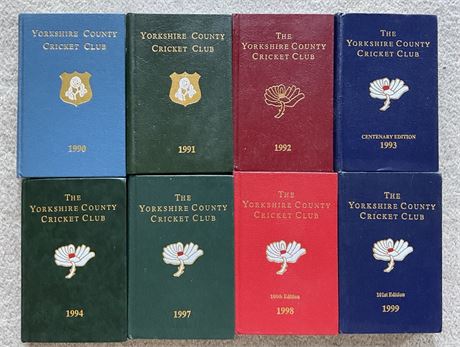 Yorkshire CC Handbooks, 1990s (8 of the 10 Years)