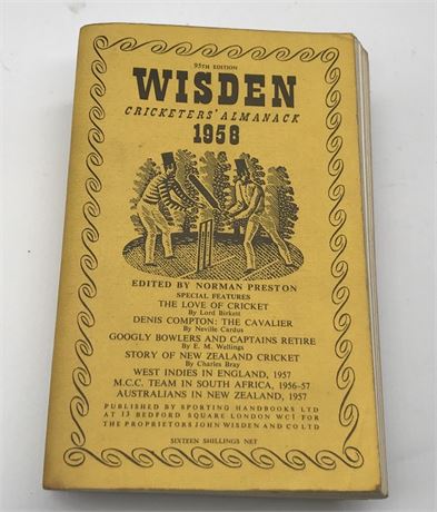 1958 Linen Cloth Wisden (Softback)