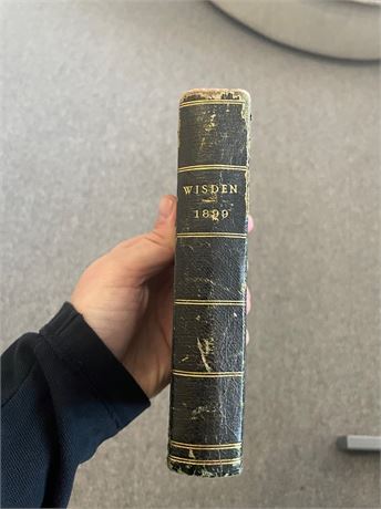 1899 Rebound Wisden , rebound to title page.