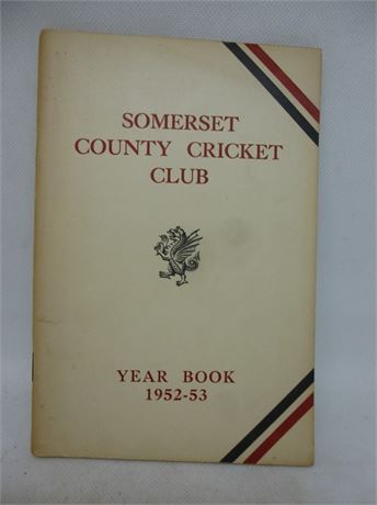 SOMERSET CCC YEAR BOOK 1953. VERY GOOD PLUS