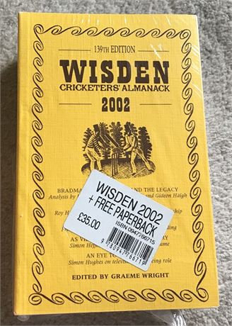 2002 Linen Cloth Wisden (Softback) - Unopened!