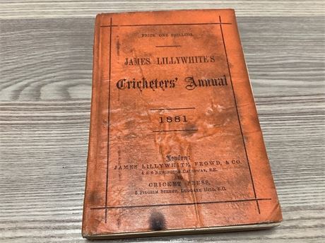 1881 James Lillywhite's Cricketers' Annual