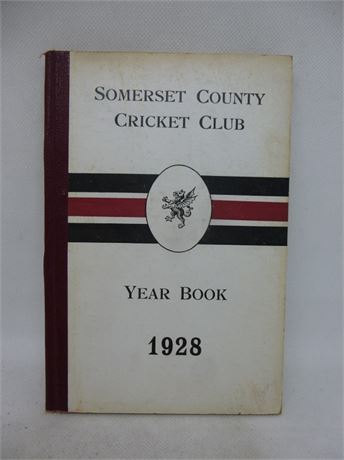 SOMERSET CCC YEAR BOOK 1928.NEAR FINE