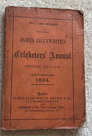 Lillywhite Annual for 1884, No Plate (2nd Edition)