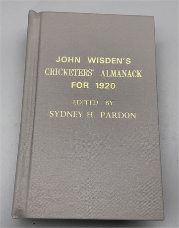 1920 Wisden Rebind without Covers - Strategy 1