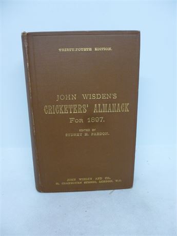 1897 Publisher's  Hardback  Wisden in   FINE  condition.Very very scarce