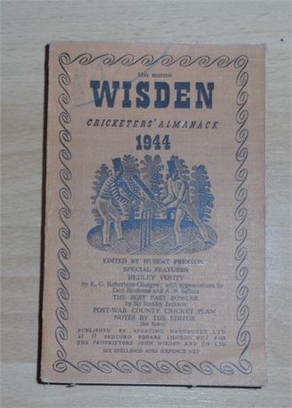 1944 Wisden Cricketers Almanack - Linen cloth