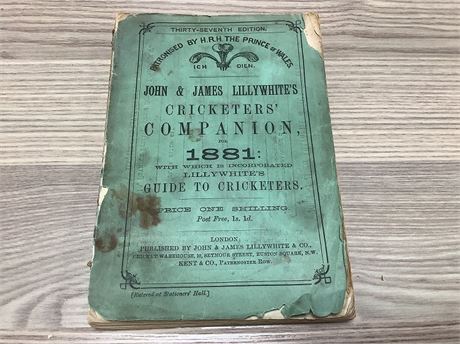 1881 Lillywhite's Cricketers' Companion