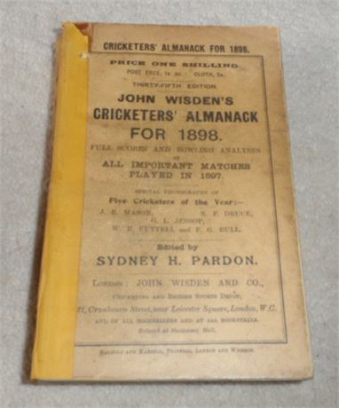 1898 Original Paperback Wisden with Facsimile Spine.