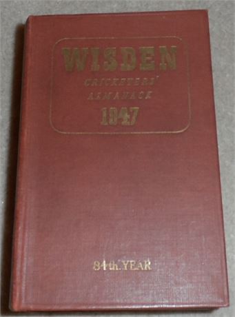 1947 Wisden, Hardback - Ex Library.