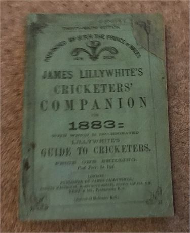 Lillywhite Companion for 1883 - Original Paperback