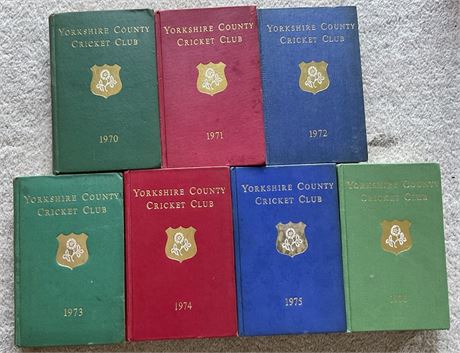 Yorkshire CC Handbooks, 1970s (7 of the 10 Years)