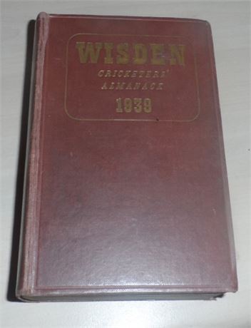 1939 Original Hardback Wisden, Presentation (to NormPreston)