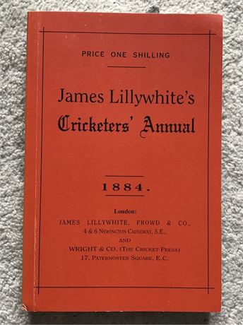 Lillywhite Annual for 1884 - Facsimile
