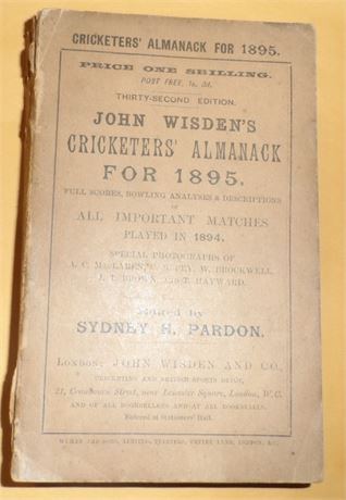 1895 Original Paperback Wisden