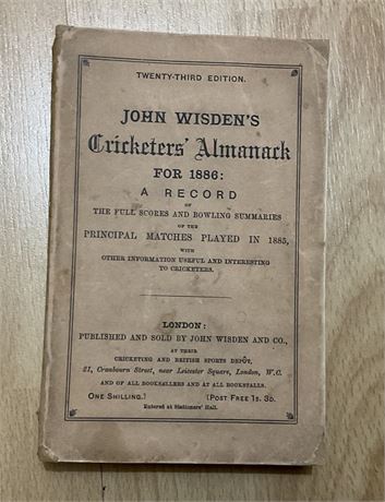 1886 Paperback Wisden