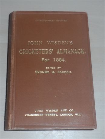 1884 Wisden Publishers Rebind (+) without Original Covers