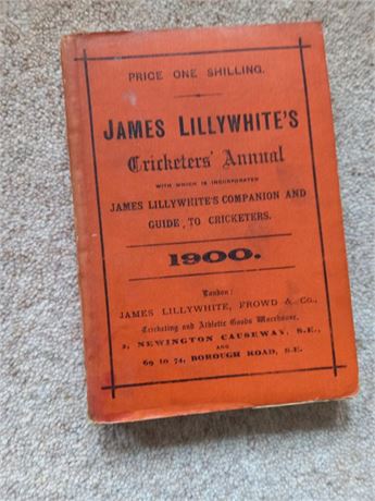 1900 James Lillywhite's Cricketers' Annual