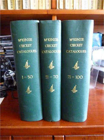 J W MCKENZIE CRICKET CATALOGUES.COMPLETE UP TO 100