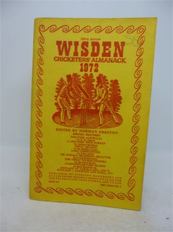 1972 Wisden Softback FINE