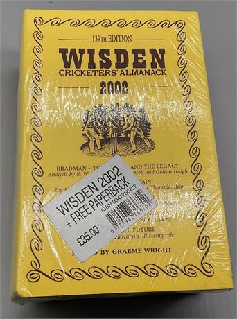 2002 Wisden Hardback & Dust Jacket - Unopened!