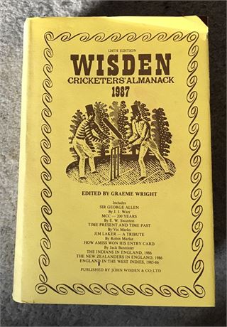 1987 Wisden - Hardback & Dust Jacket.