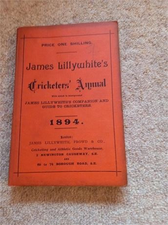 1894 James Lillywhite's Cricketers' Annual