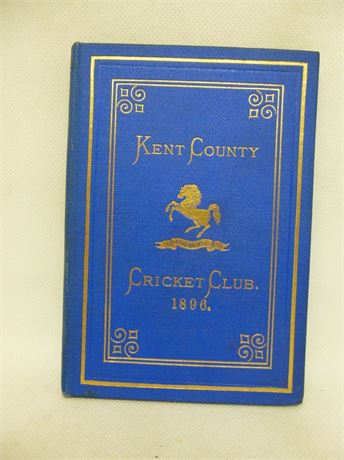 KENT CCC BLUE BOOK 1896.FINE CONDITION.COWDREY COLLECTION