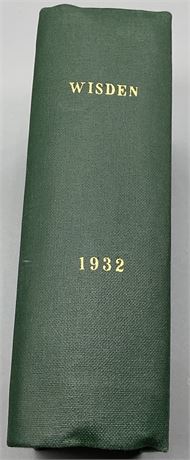 1932 Wisden - Rebound with Covers - From Robin Marlar