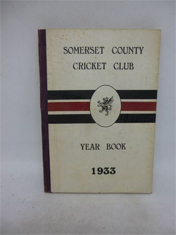 SOMERSET CCC YEAR BOOK 1933.VERY GOOD PLUS